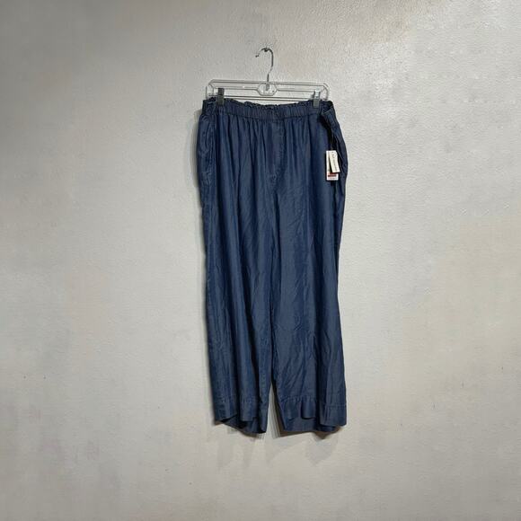 Bar III Blue Medium Wash Chambray High Rise Pull On Pants Sz 1X NWT - Picture 1 of 10